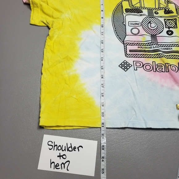 Polaroid tie dye crop short sleeve tshirt women's plus size XXXL - Picture 7 of 8